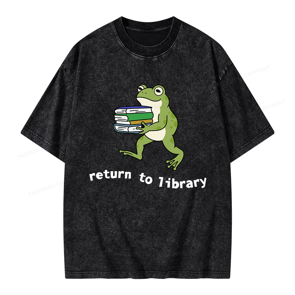 Pagewings Return to Library Unisex Washed T-shirt