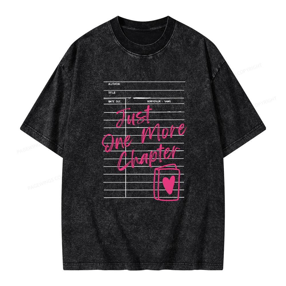Pagewings One More Chapter Unisex Washed T-shirt