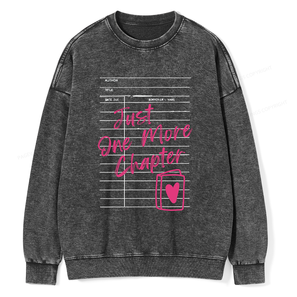 Pagewings One More Chapter Unisex Washed Sweatshirt