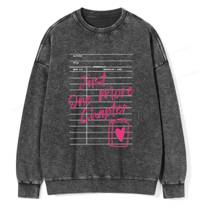 Pagewings One More Chapter Unisex Washed Sweatshirt