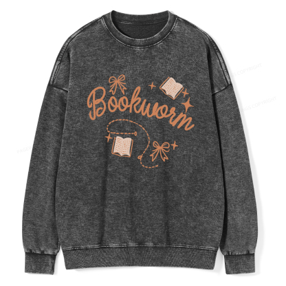 Pagewings Bookworm Unisex Washed Sweatshirt