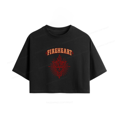 Pagewings Fireheart Women Crop Tops
