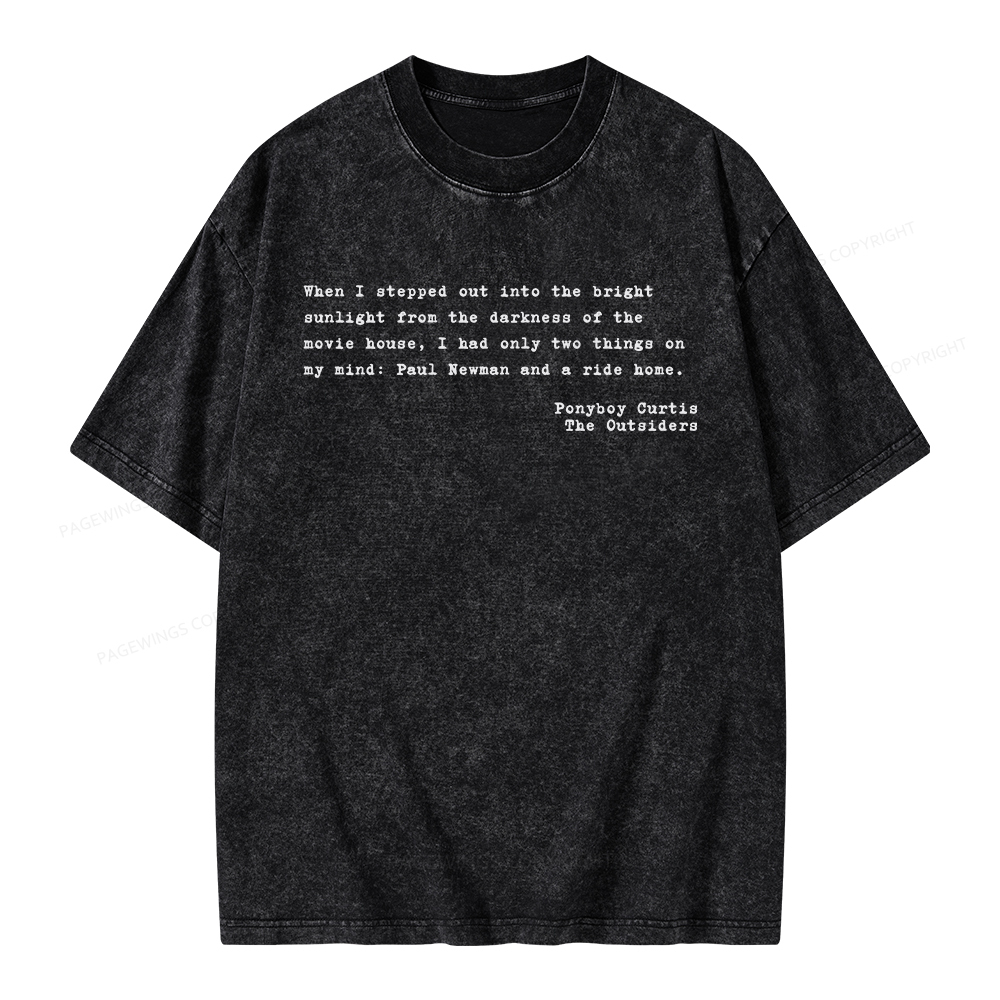 Pagewings When I Stepped Out Into The Bright Unisex Washed T-shirt