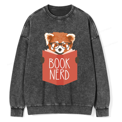 Pagewings Book Nerd Unisex Washed Sweatshirt