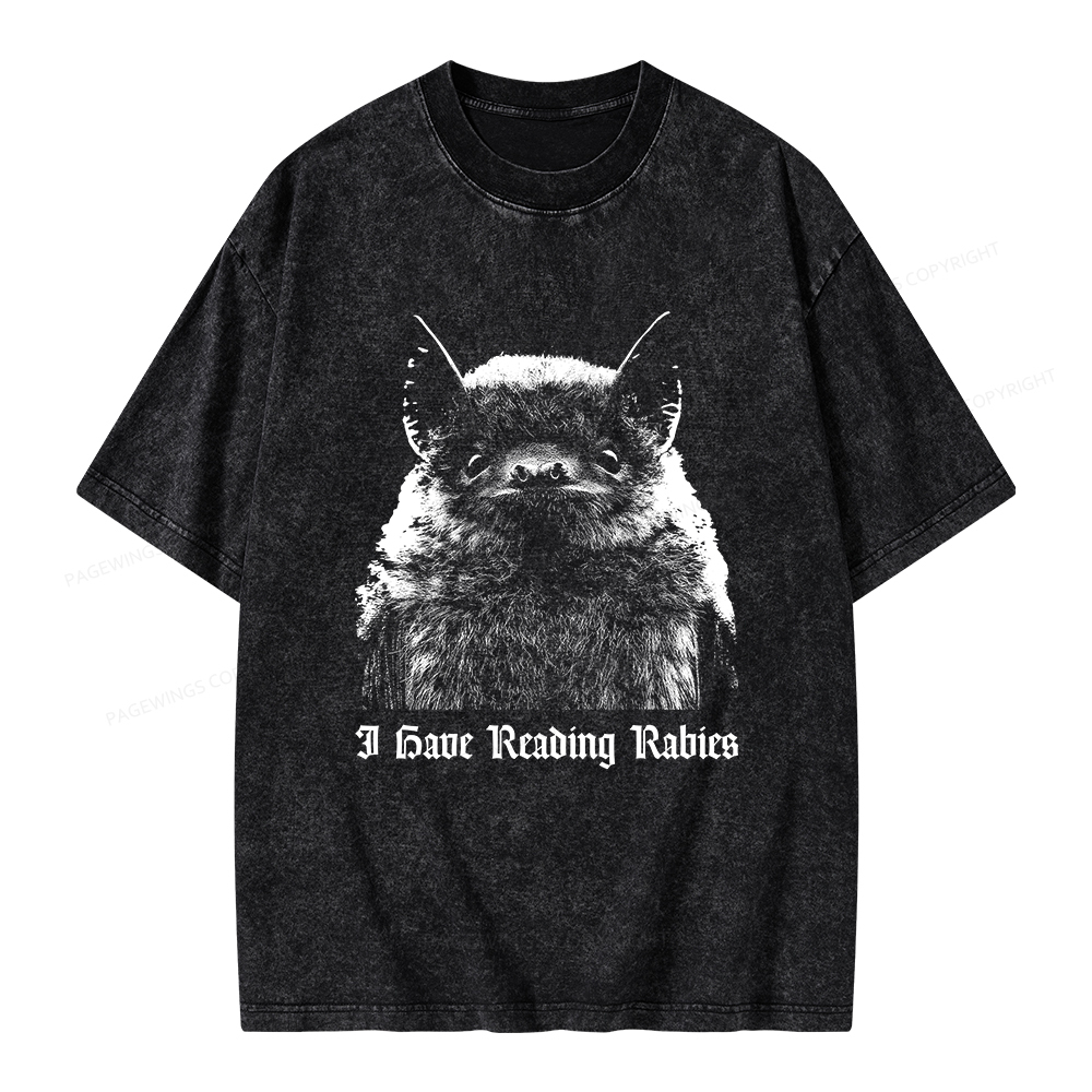 Pagewings I Have Reading Rabies Unisex Washed T-shirt