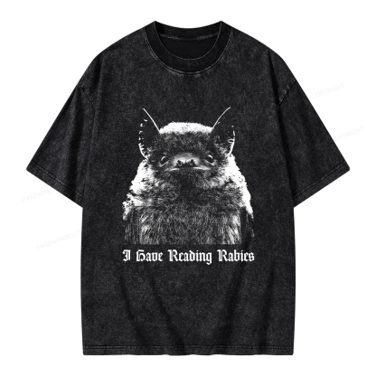 Pagewings I Have Reading Rabies Unisex Washed T-shirt