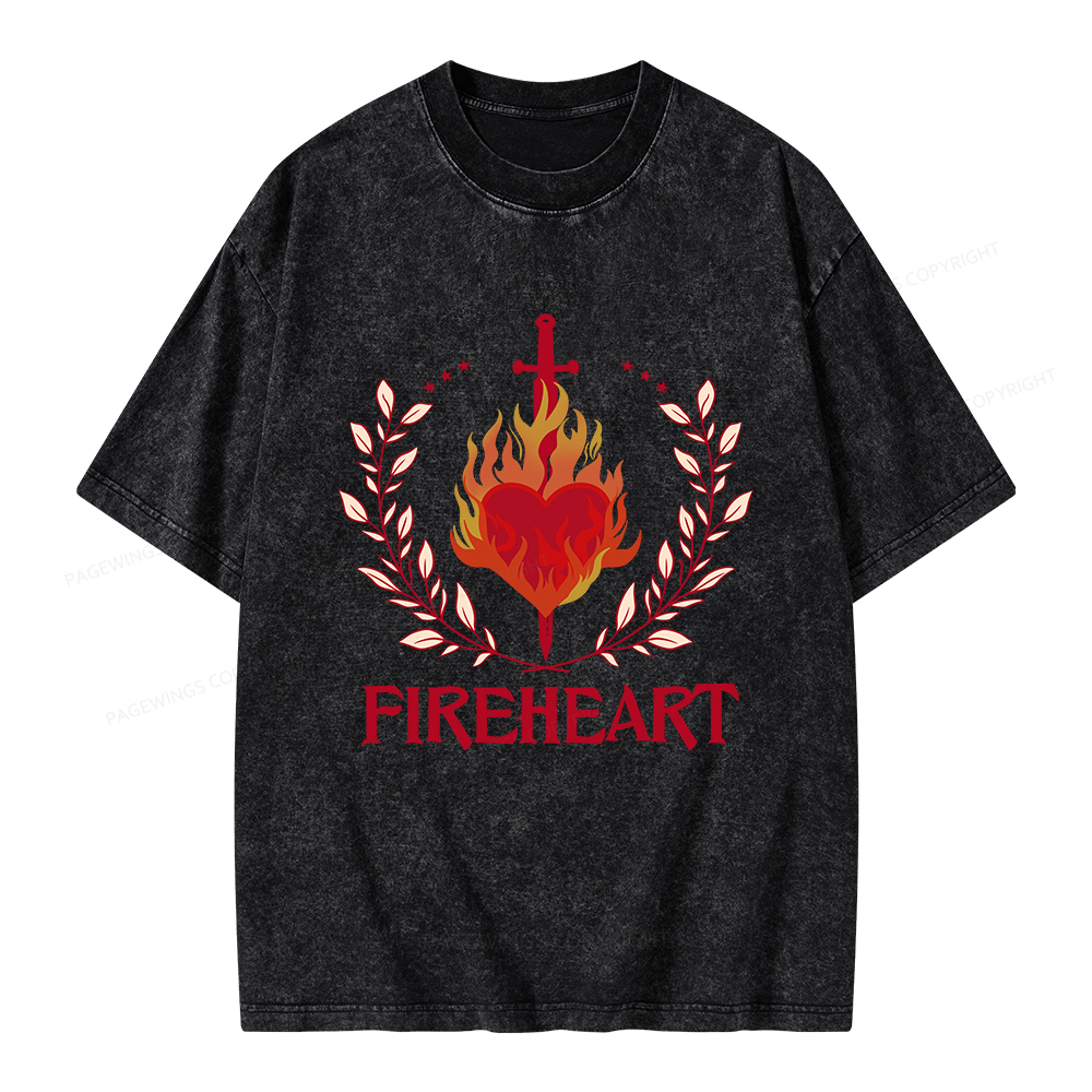 Pagewings Fireheart Unisex Washed T-shirt