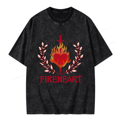 Pagewings Fireheart Unisex Washed T-shirt