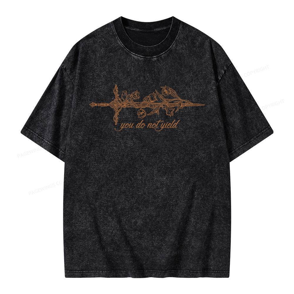 Pagewings You Do Not Yield Unisex Washed T-shirt