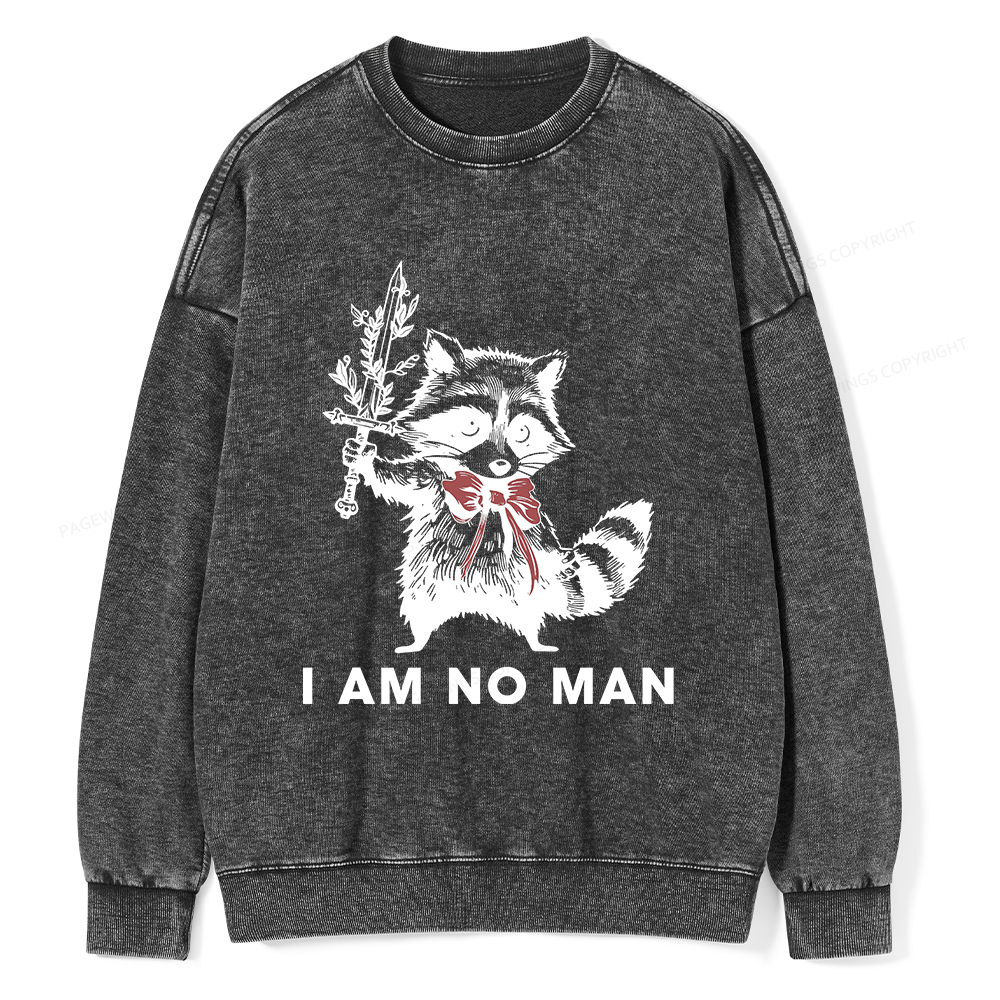 Pagewings I Am No Man Unisex Washed Sweatshirt