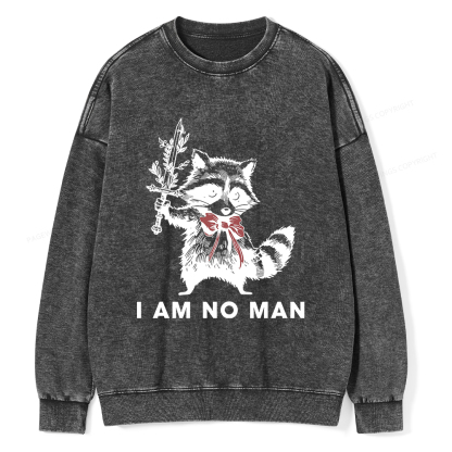 Pagewings I Am No Man Unisex Washed Sweatshirt