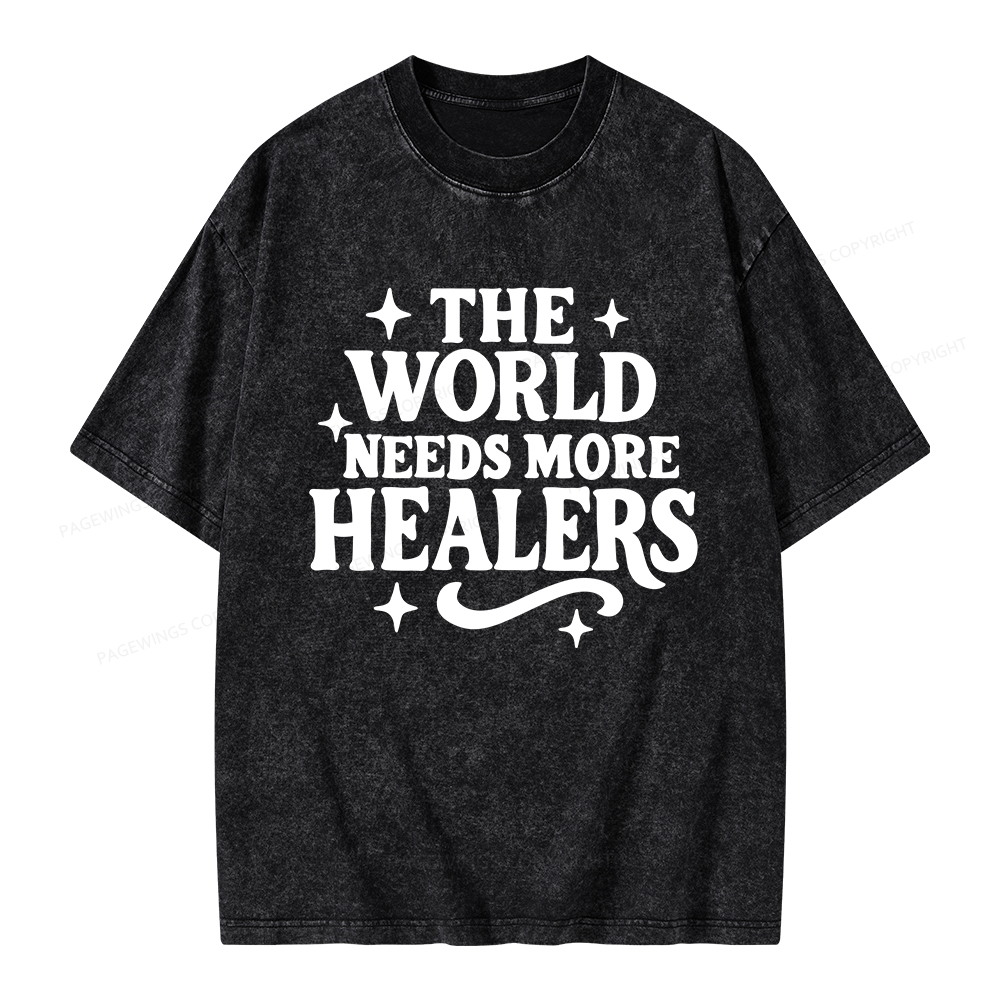 Pagewings The World Needs More Healers Unisex Washed T-shirt