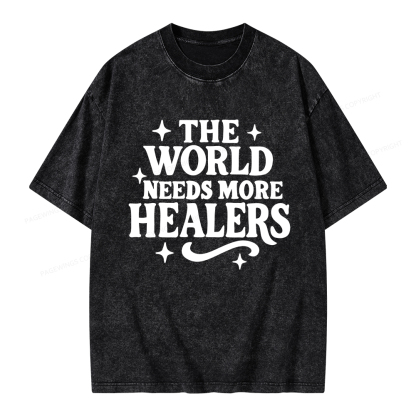 Pagewings The World Needs More Healers Unisex Washed T-shirt