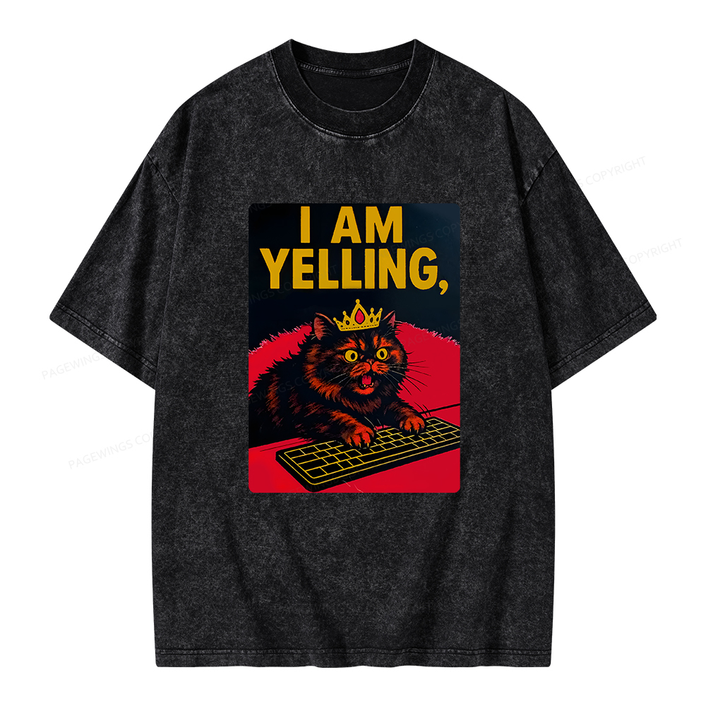 Pagewings I Am Yelling Unisex Washed T-shirt