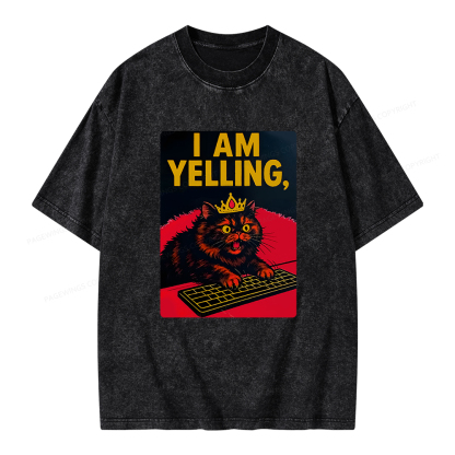 Pagewings I Am Yelling Unisex Washed T-shirt