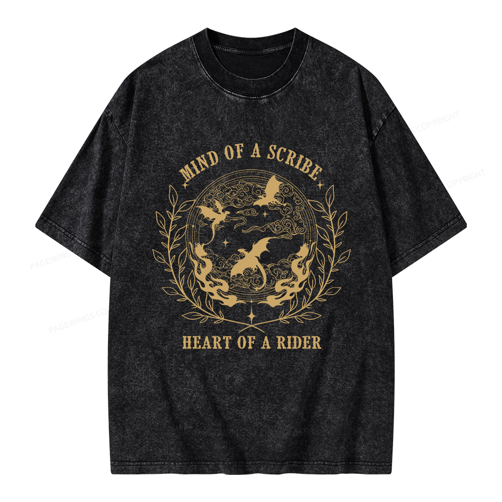 Pagewings Heart Of A Rider Unisex Washed T-shirt