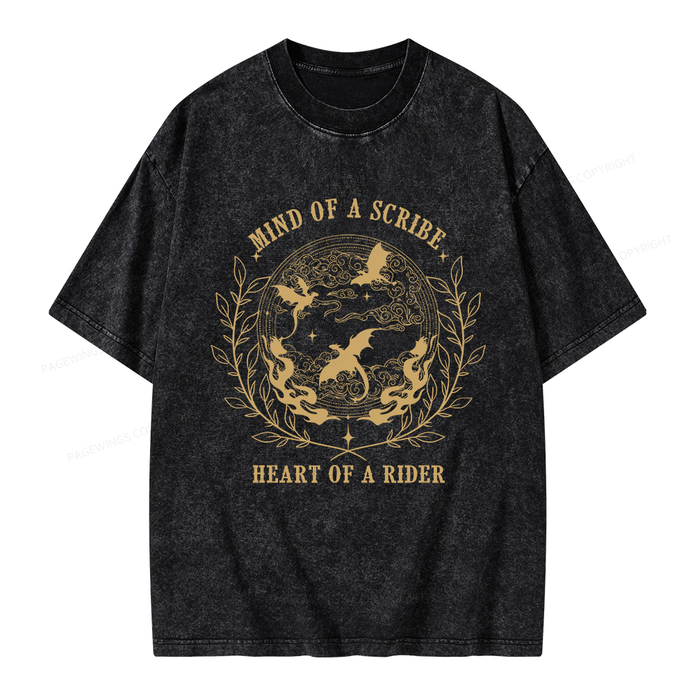 Pagewings Heart Of A Rider Unisex Washed T-shirt