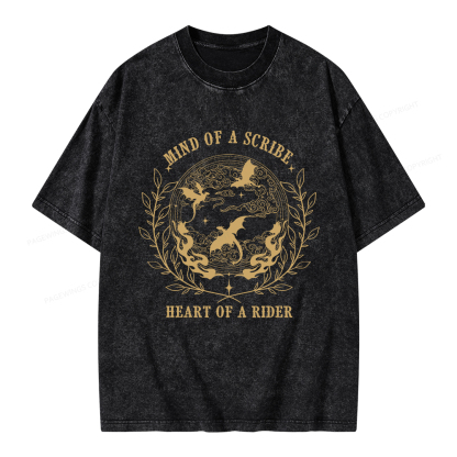 Pagewings Heart Of A Rider Unisex Washed T-shirt