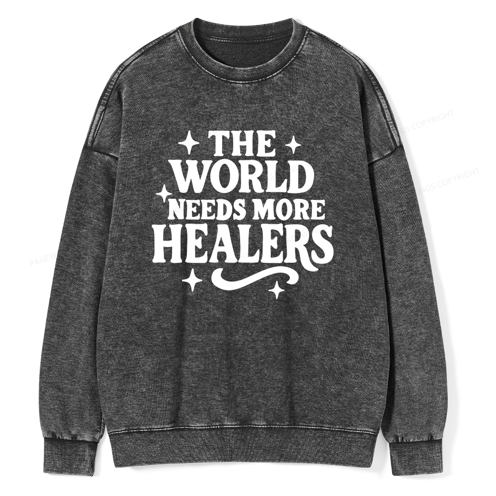 Pagewings Nurse Badge Reel Unisex Washed Sweatshirt