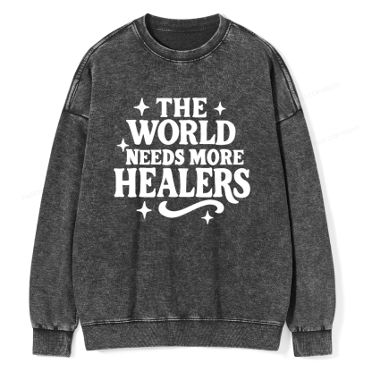 Pagewings Nurse Badge Reel Unisex Washed Sweatshirt