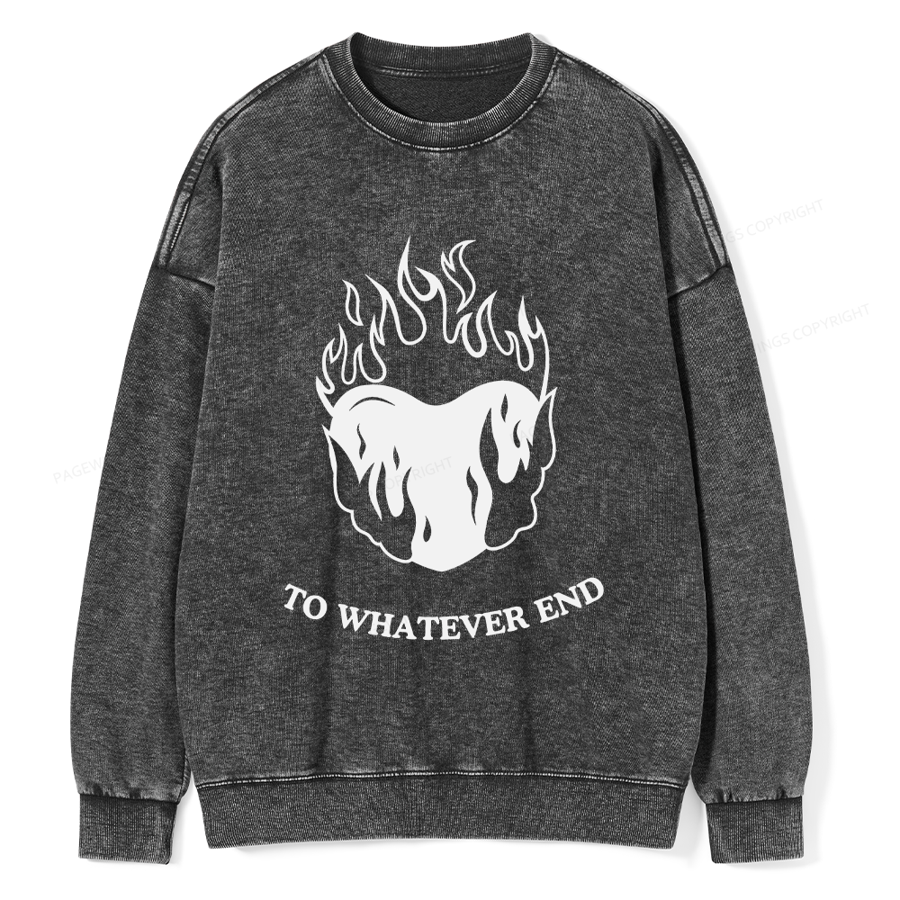 Pagewings Baby Tee Women Unisex Washed Sweatshirt