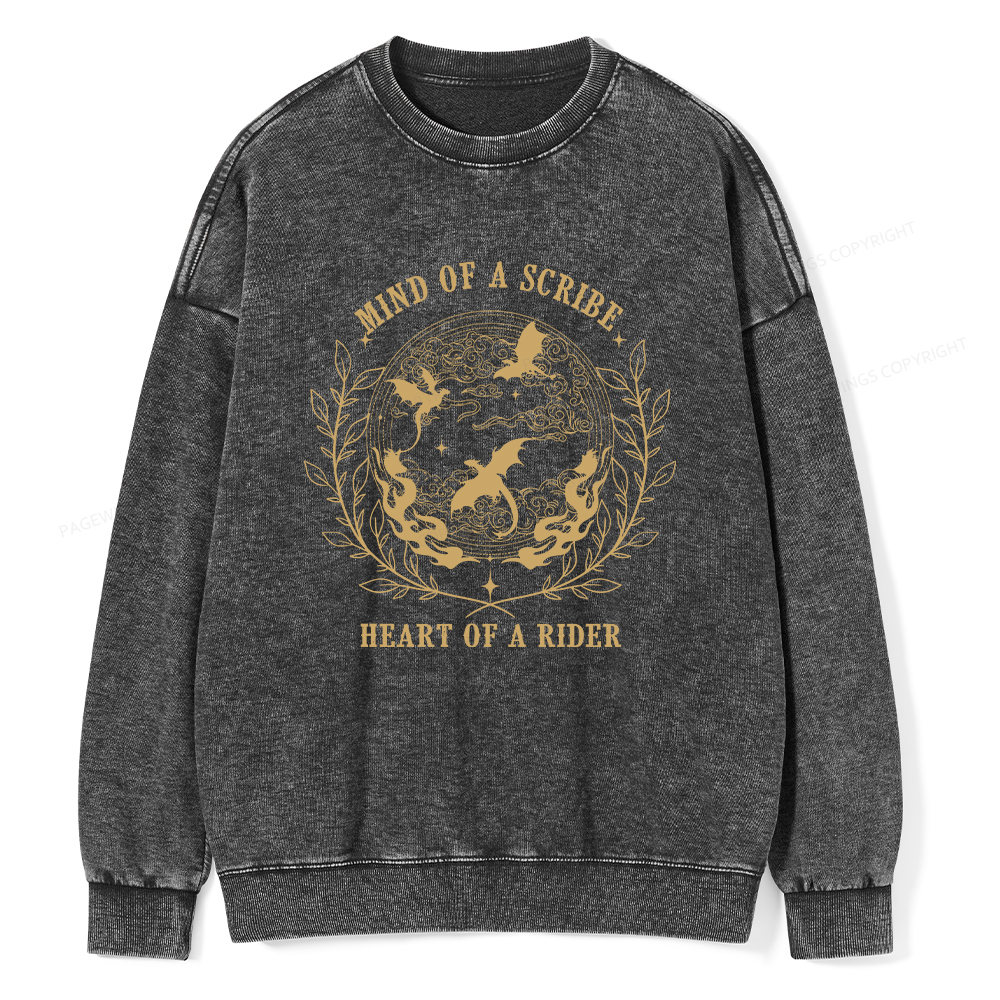 Pagewings Mind Of A Scribe Unisex Washed Sweatshirt