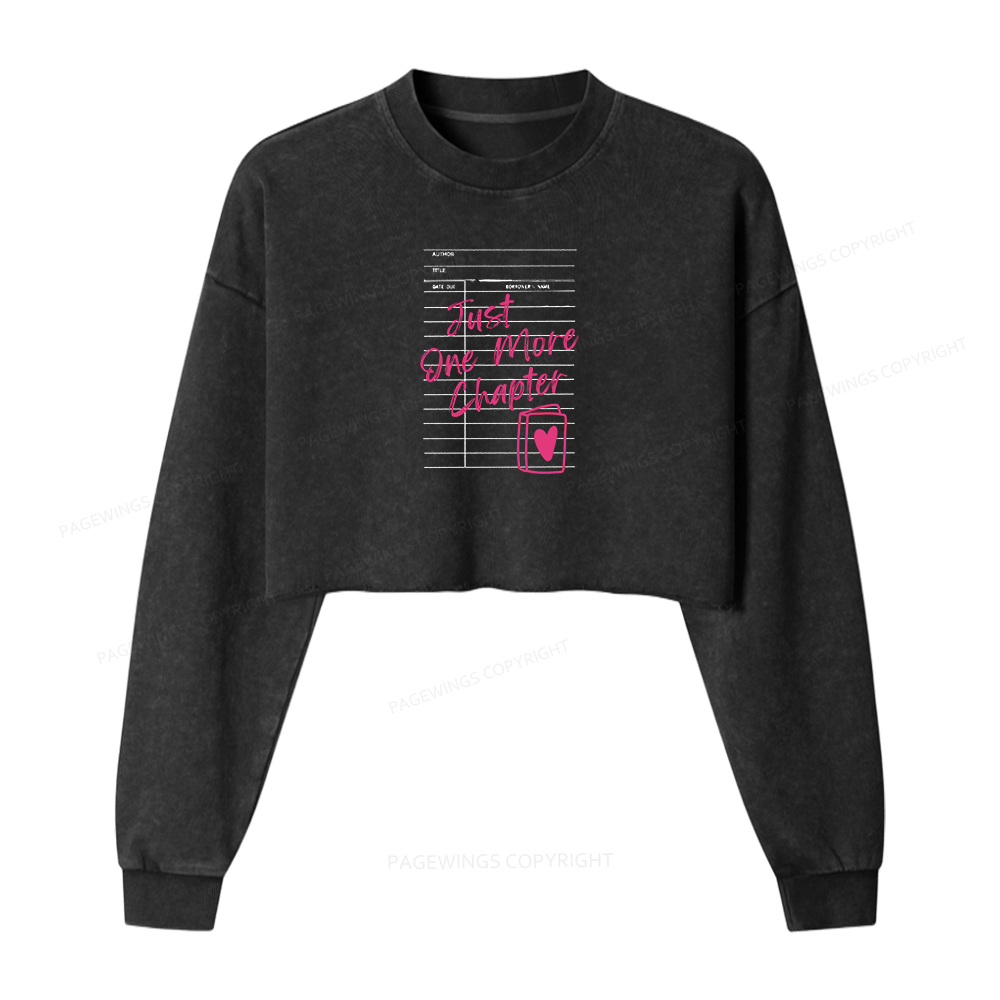 Pagewings One More Chapter Washed Crop Sweatshirt