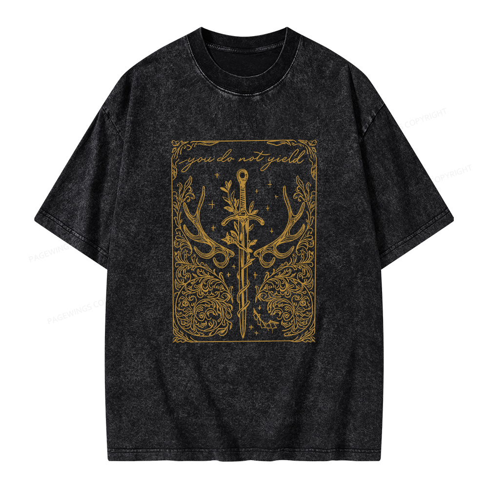Pagewings You Do Not Yield Unisex Washed T-shirt