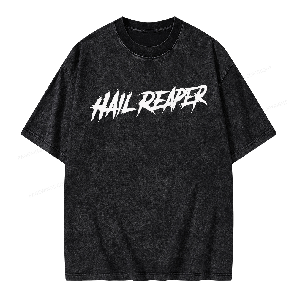 Pagewings Hail Reaper Unisex Washed T-shirt