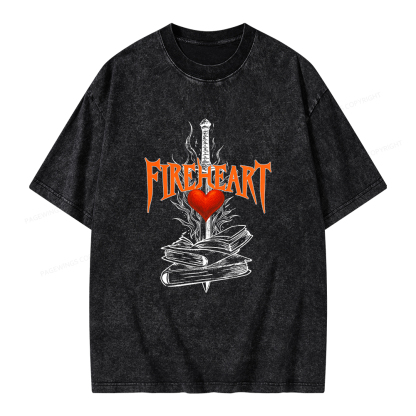 Pagewings Fireheart Unisex Washed T-shirt