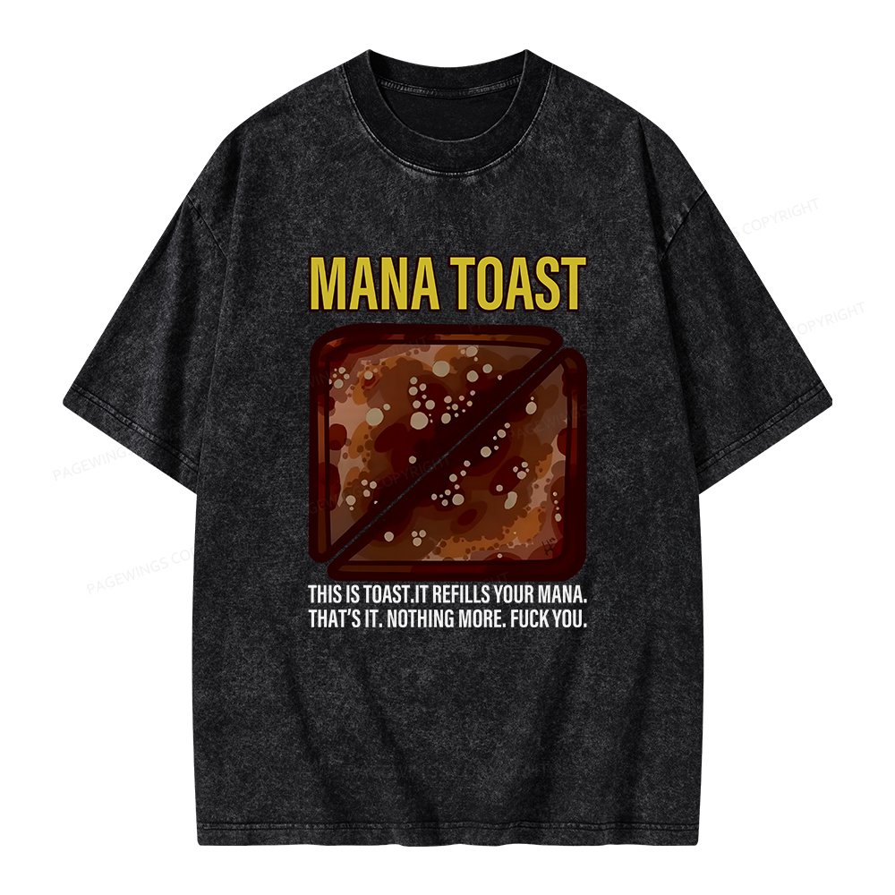 Pagewings Mana Toast Unisex Washed T-shirt