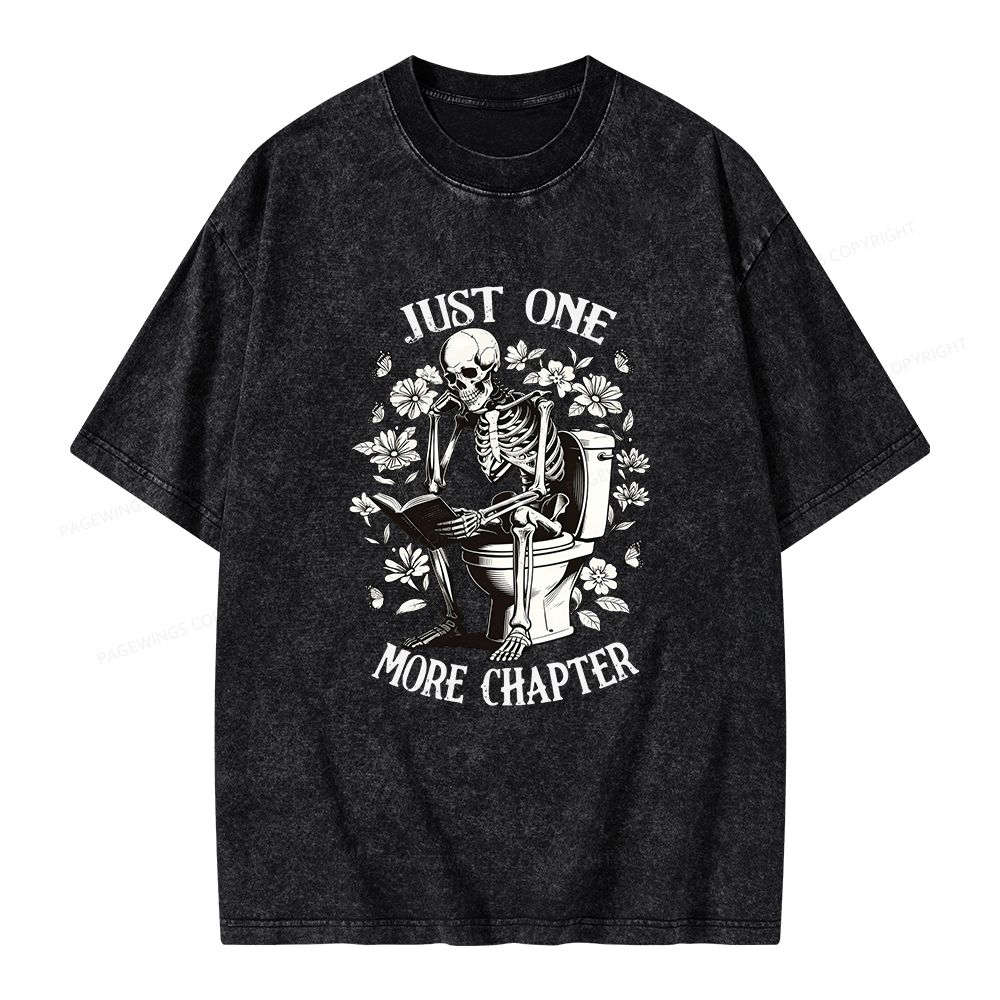 Pagewings Just One More Chapter Unisex Washed T-shirt