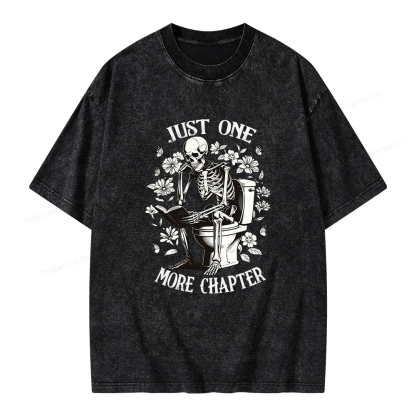 Pagewings Just One More Chapter Unisex Washed T-shirt
