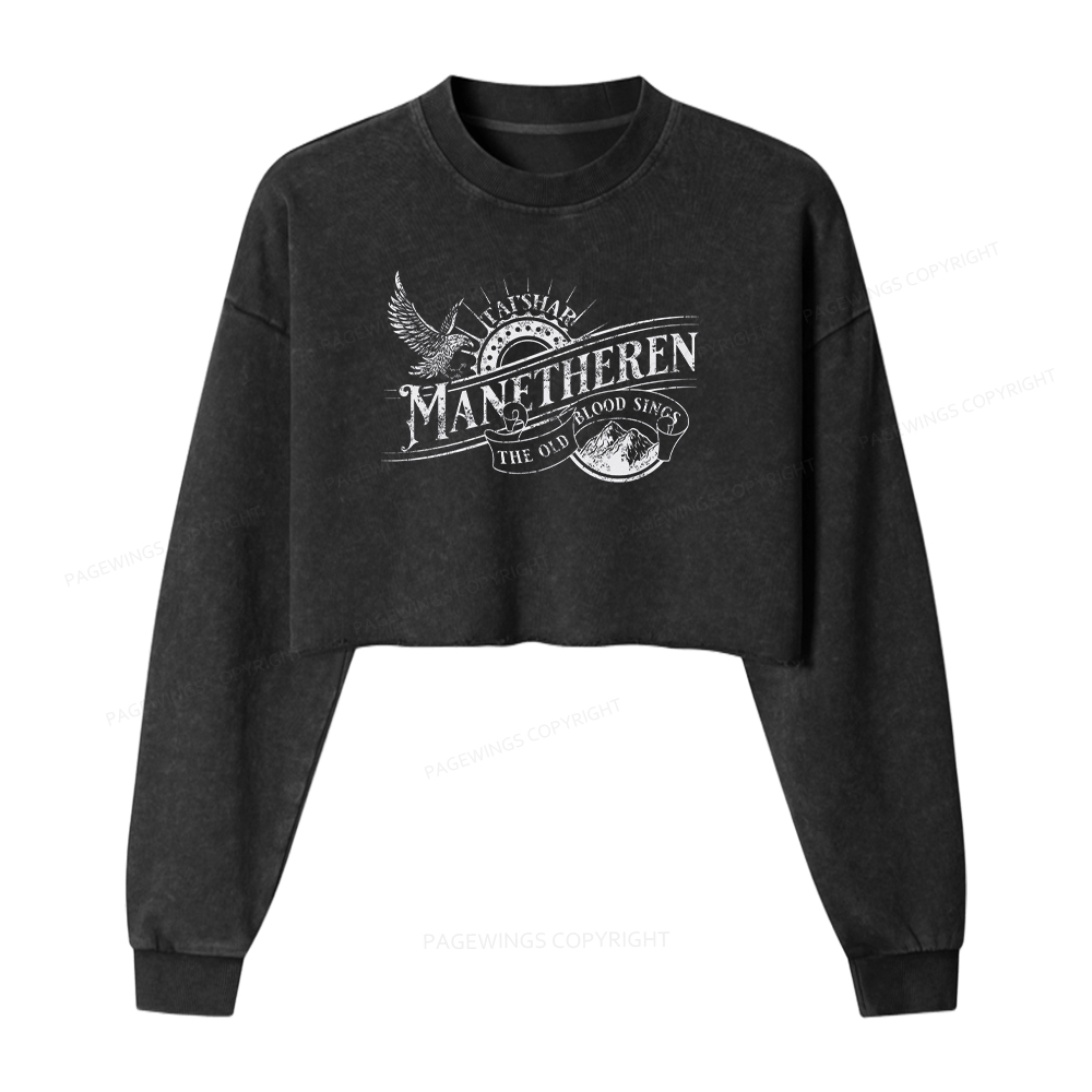 Pagewings Manetheren Washed Crop Sweatshirt