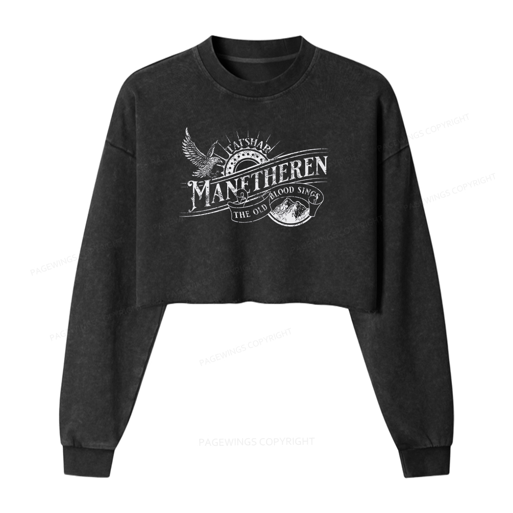 Pagewings Manetheren Washed Crop Sweatshirt