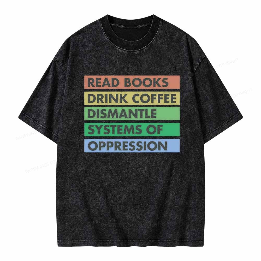 Pagewings Read Books T-Shirt Unisex Washed T-shirt