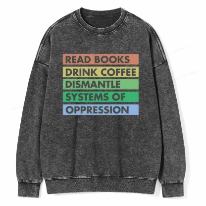Pagewings Read Books T-Shirt Unisex Washed Sweatshirt