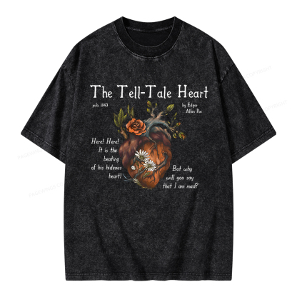 Pagewings Tale Heart Unisex Washed T-shirt