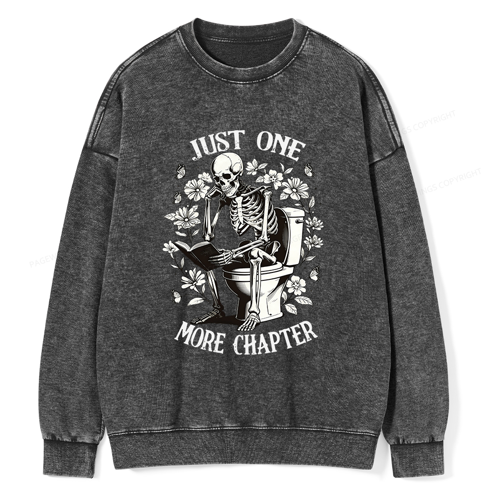 Pagewings Just One More Chapter Unisex Washed Sweatshirt