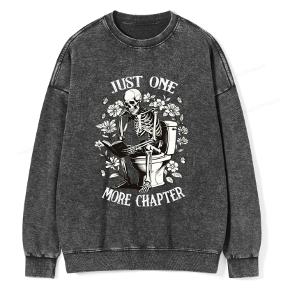 Pagewings Just One More Chapter Unisex Washed Sweatshirt