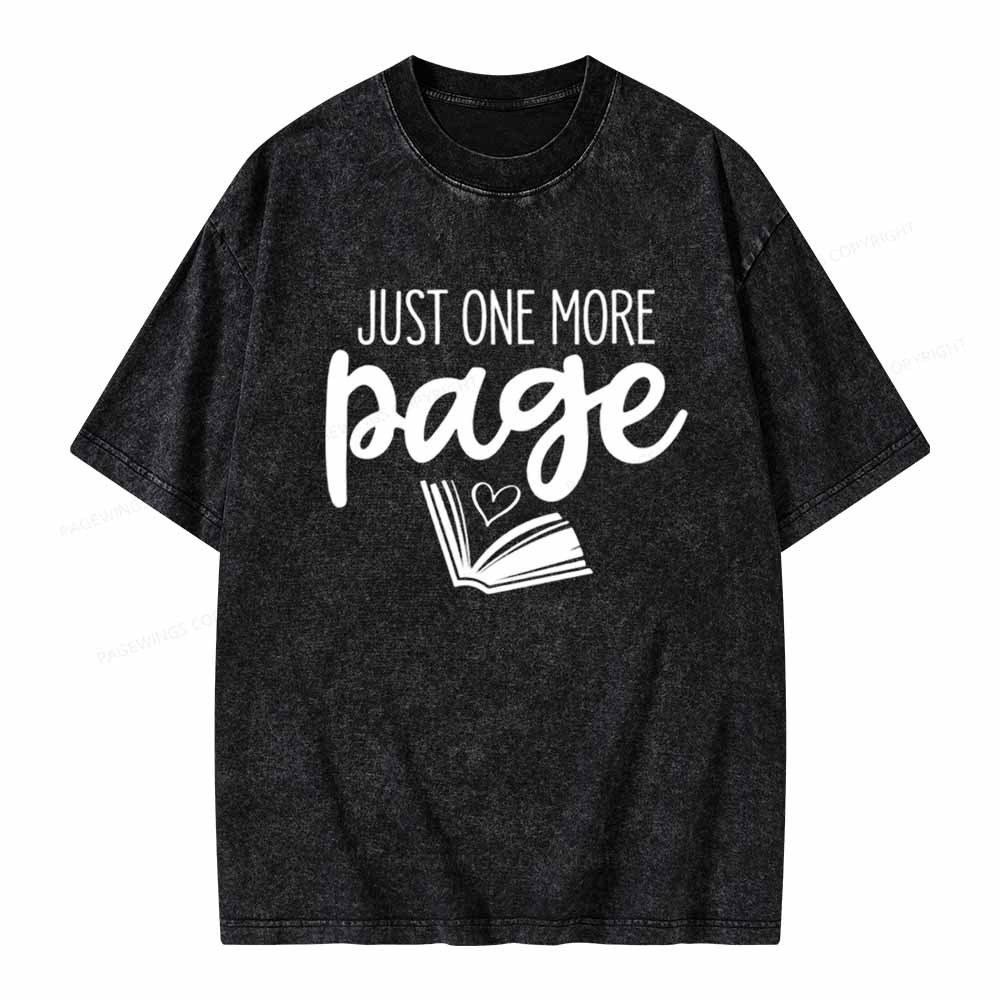Pagewings Just One More Page Unisex Tee Unisex Washed T-shirt