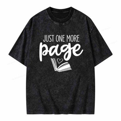 Pagewings Just One More Page Unisex Tee Unisex Washed T-shirt