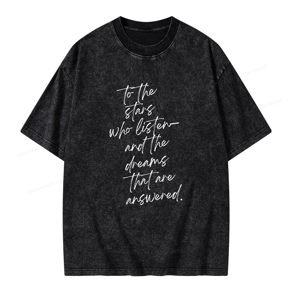 Pagewings To The Stars Who Listen Unisex Washed T-shirt