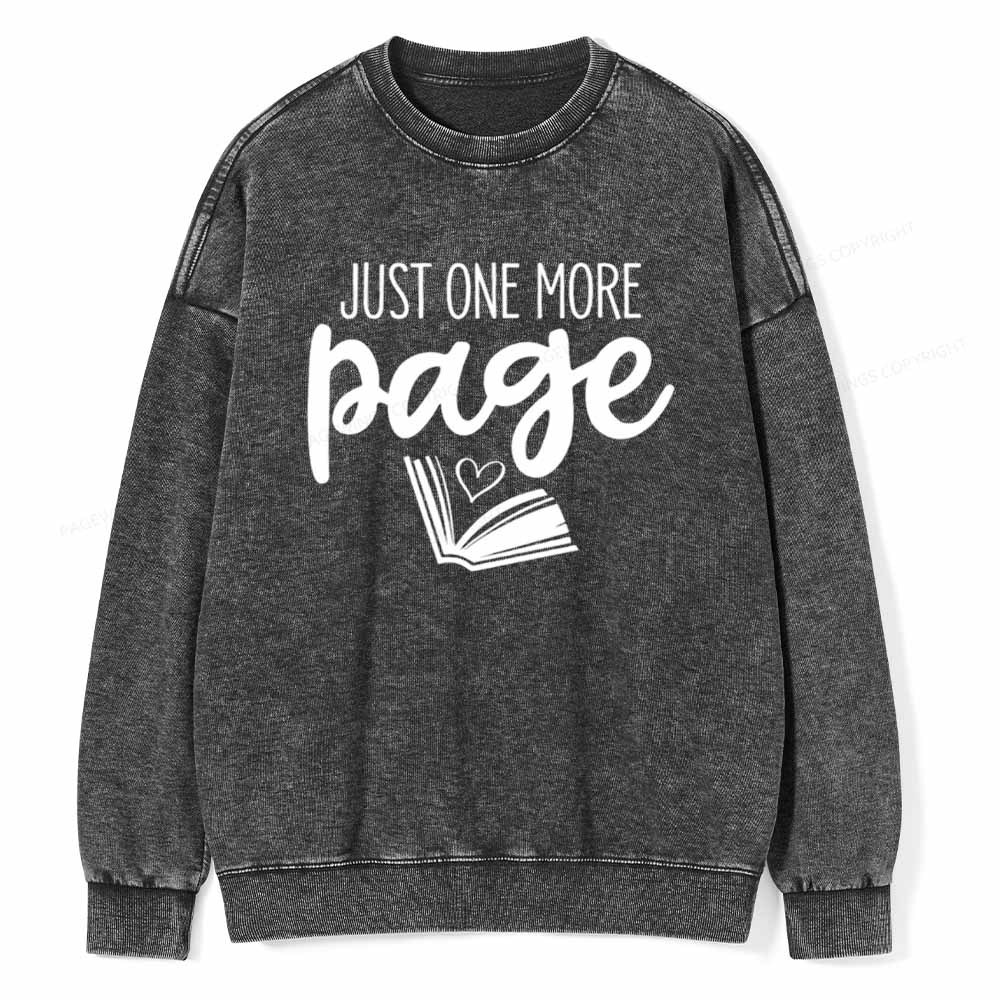 Pagewings Just One More Page Unisex Tee Unisex Washed Sweatshirt