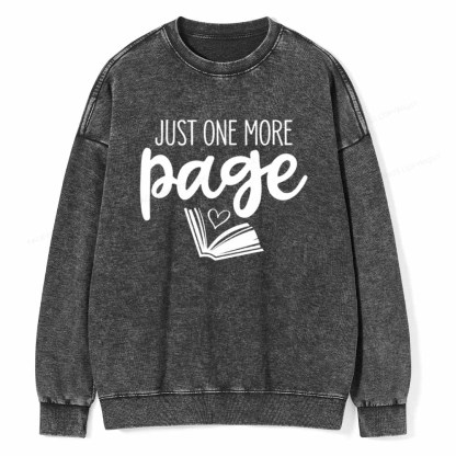 Pagewings Just One More Page Unisex Tee Unisex Washed Sweatshirt