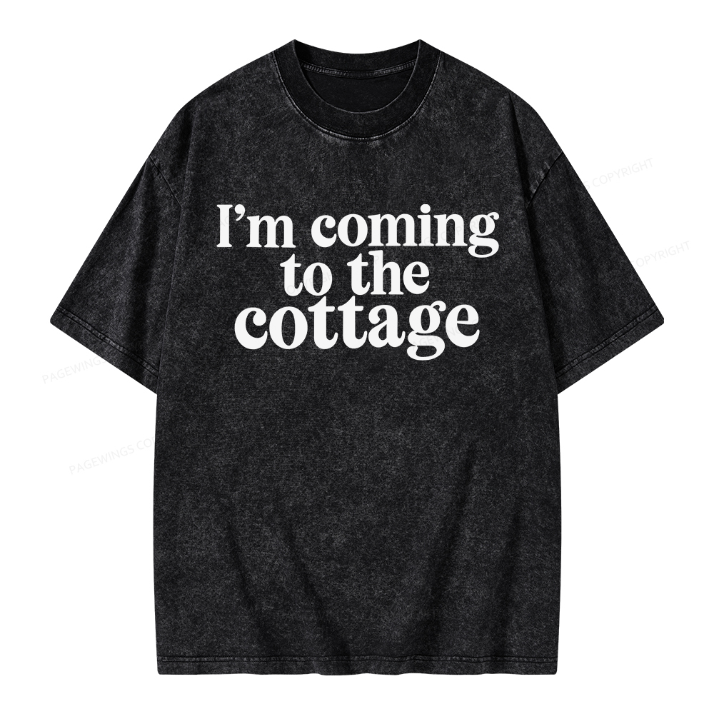 Pagewings I'm Coming To The Cottage Unisex Washed T-shirt