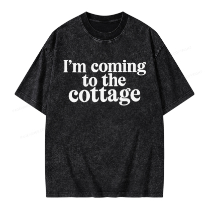 Pagewings I'm Coming To The Cottage Unisex Washed T-shirt
