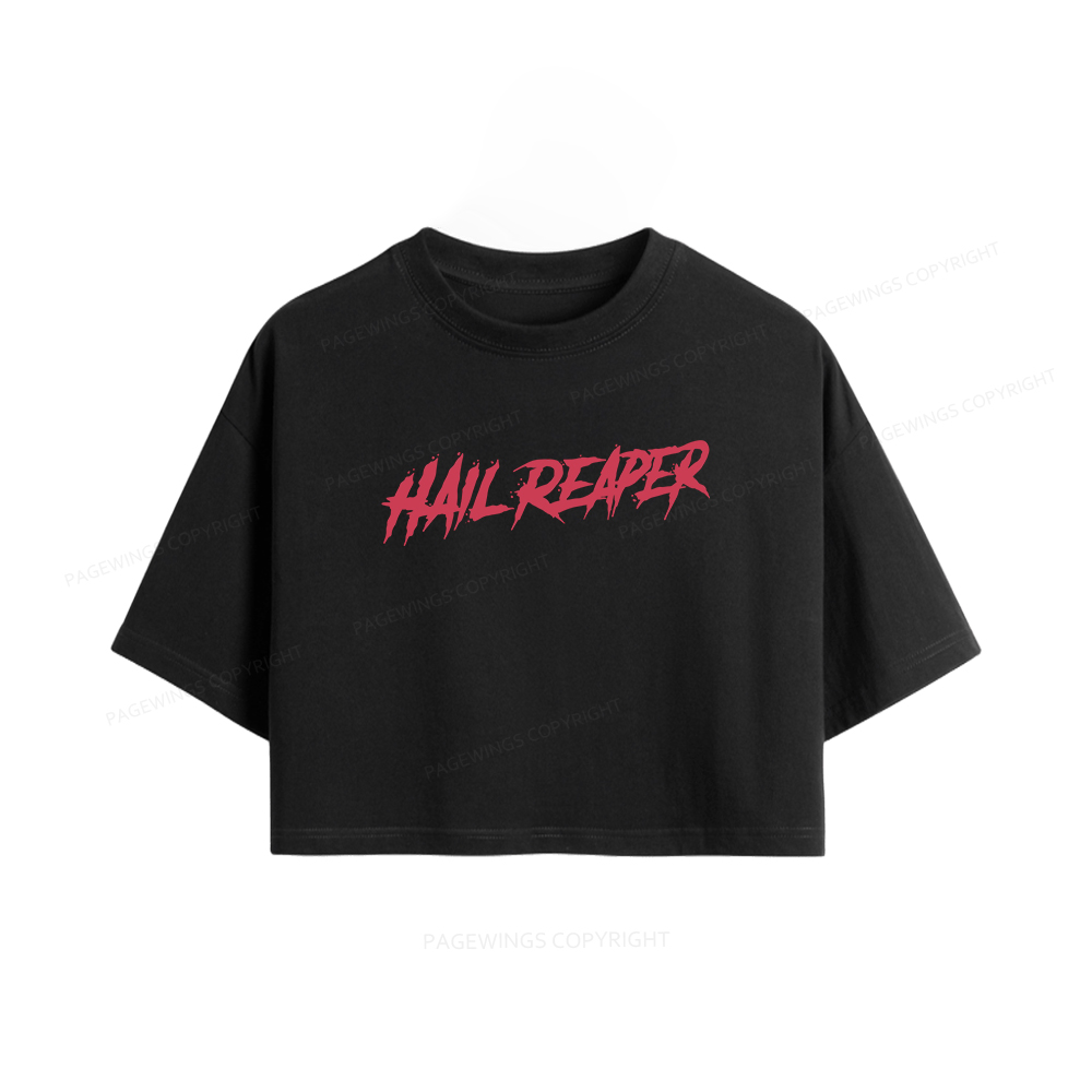 Pagewings Hail Reaper Women Crop Tops