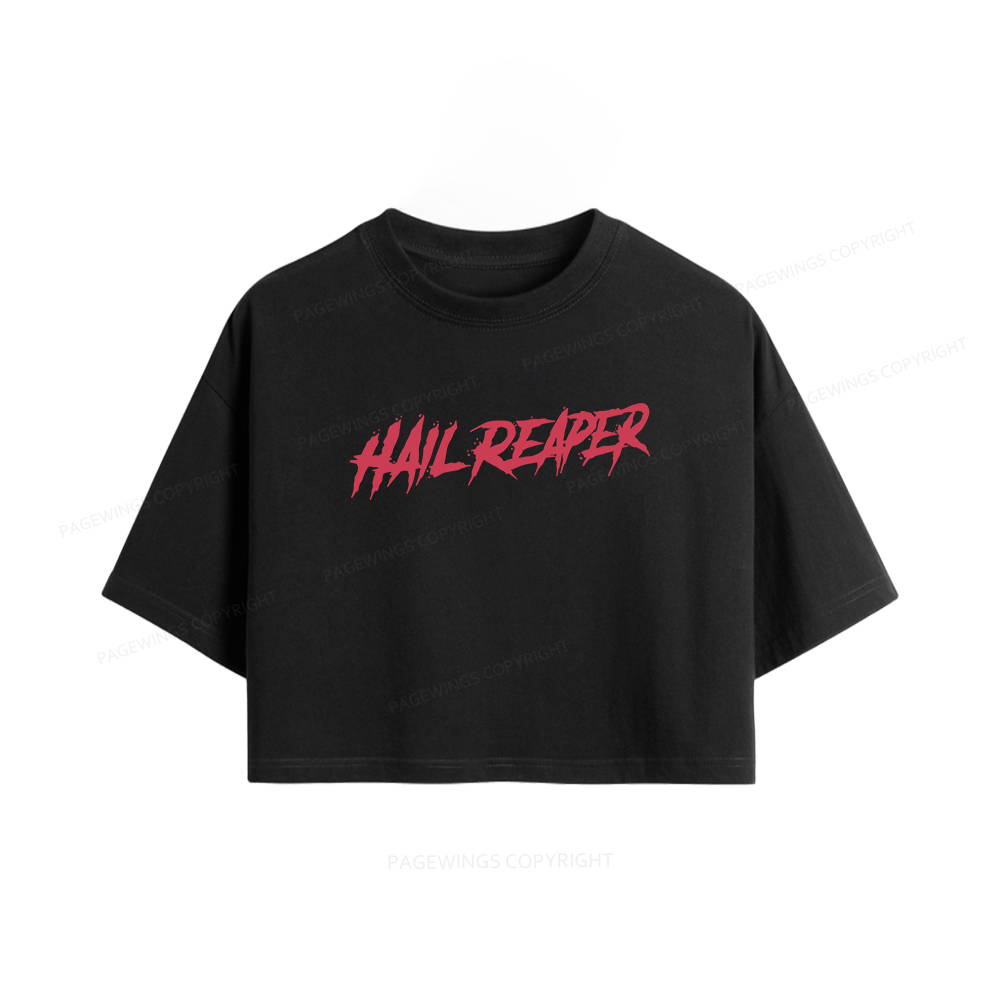 Pagewings Hail Reaper Women Crop Tops