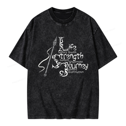 Pagewings Life Before Death Unisex Washed T-shirt